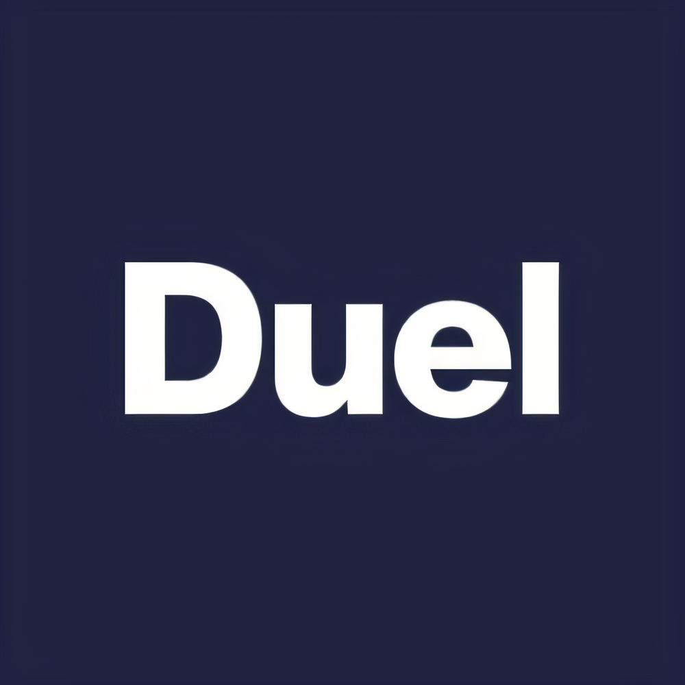 Duel Casino logo - transparent online gambling with zero house edge on original games
